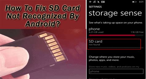 why smart phone can't recognize sd card|sd card no longer detected.